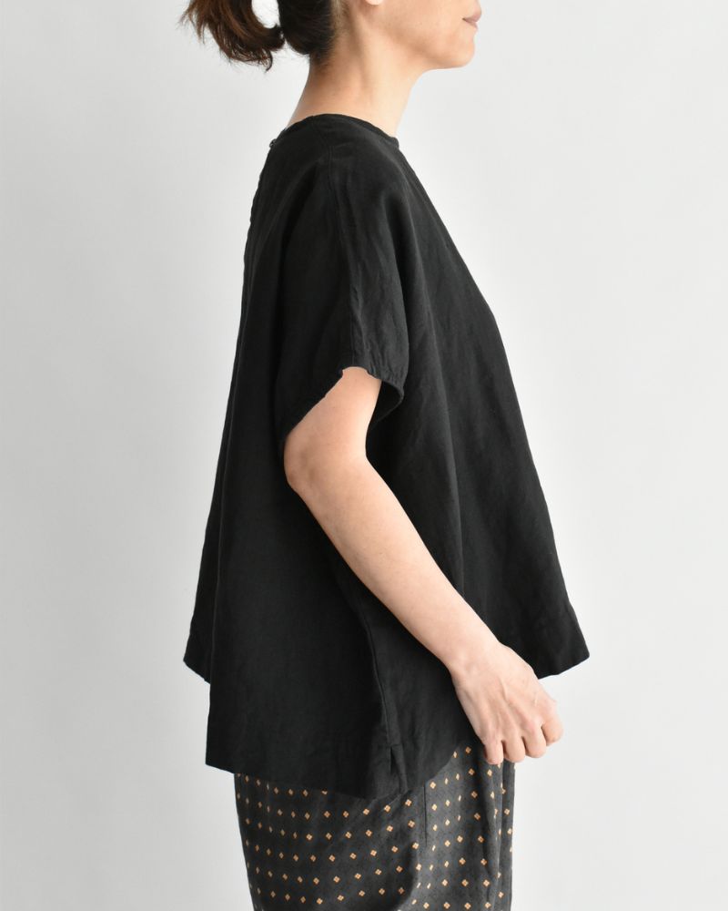 フレンチリネンプルオーバー Black