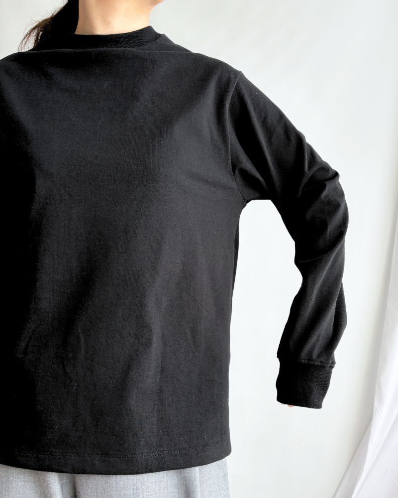 テンジククルーネックL/S TEE Black