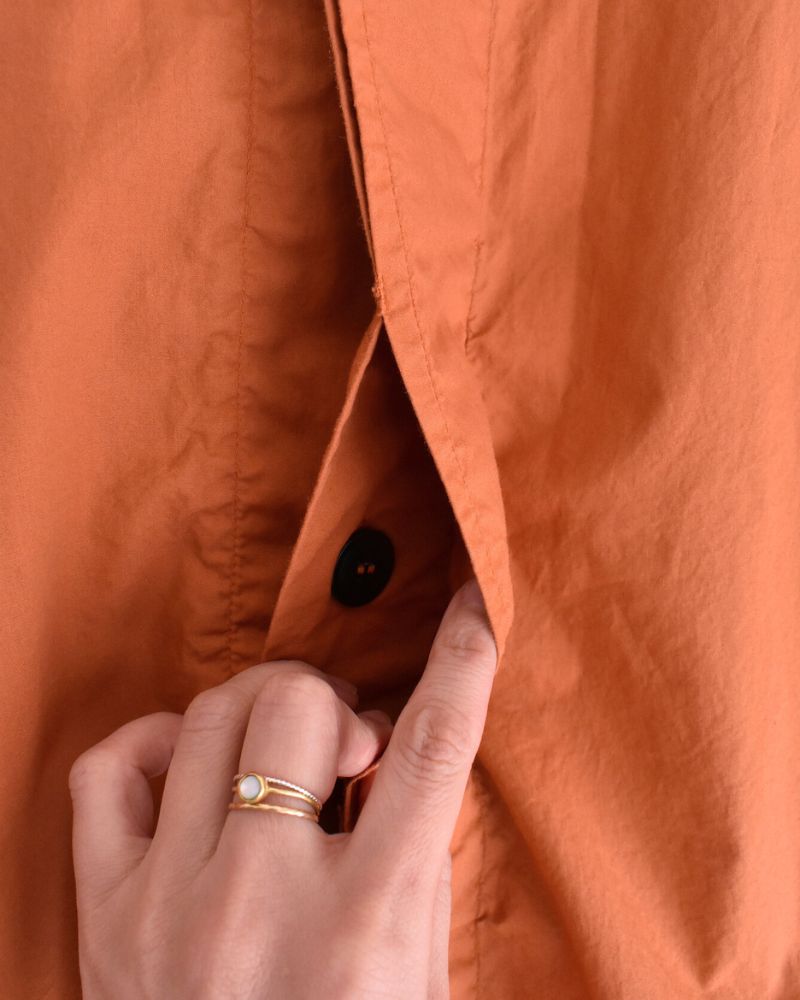 60s COTTON POPLIN OVERDYE BALMACAAN COAT Brick