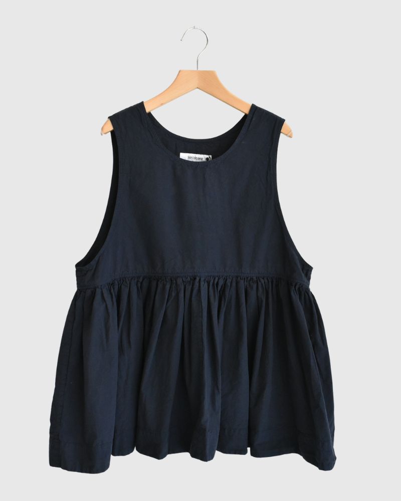 ノースリーブギャザートップス DarkNavy