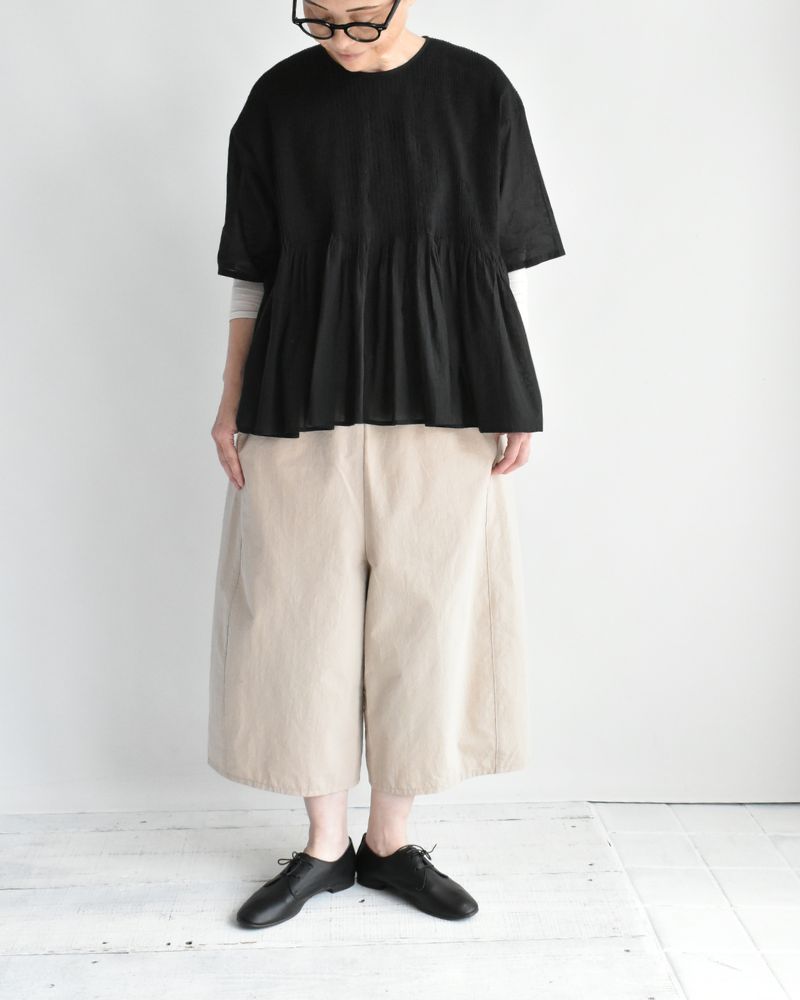 ヴィンテージコットン オーバルパンツ Beige