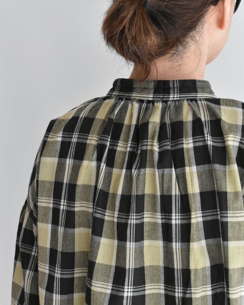 チェックヘンリーシャツ Black/YellowCheck