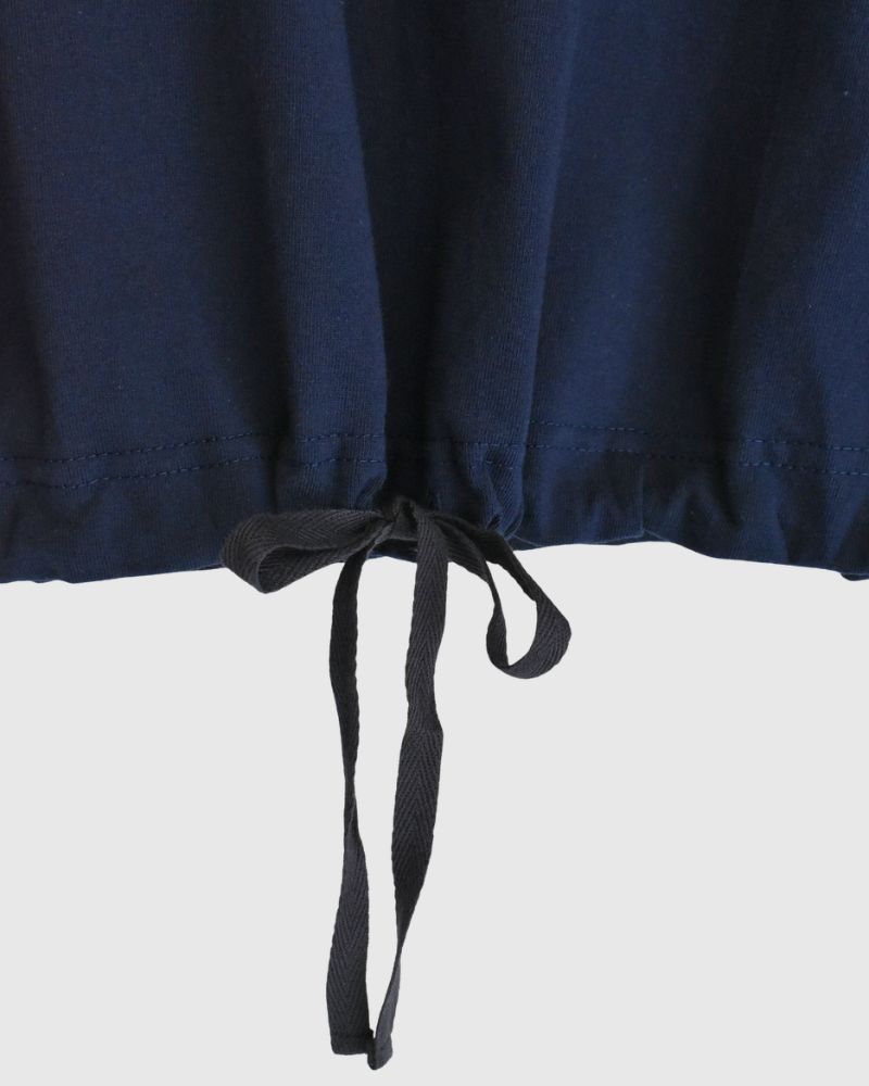 ハーフスリーブ ドロストTシャツ Navy