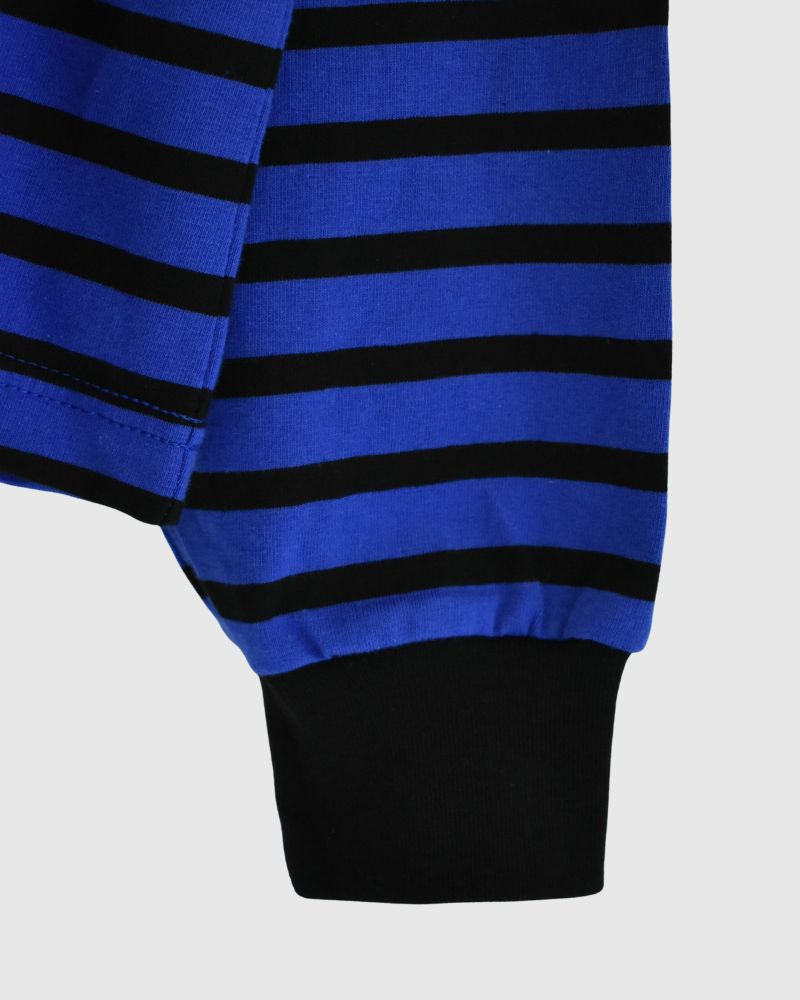 taco cotton ボーダーL/S RoyalNavy/Black