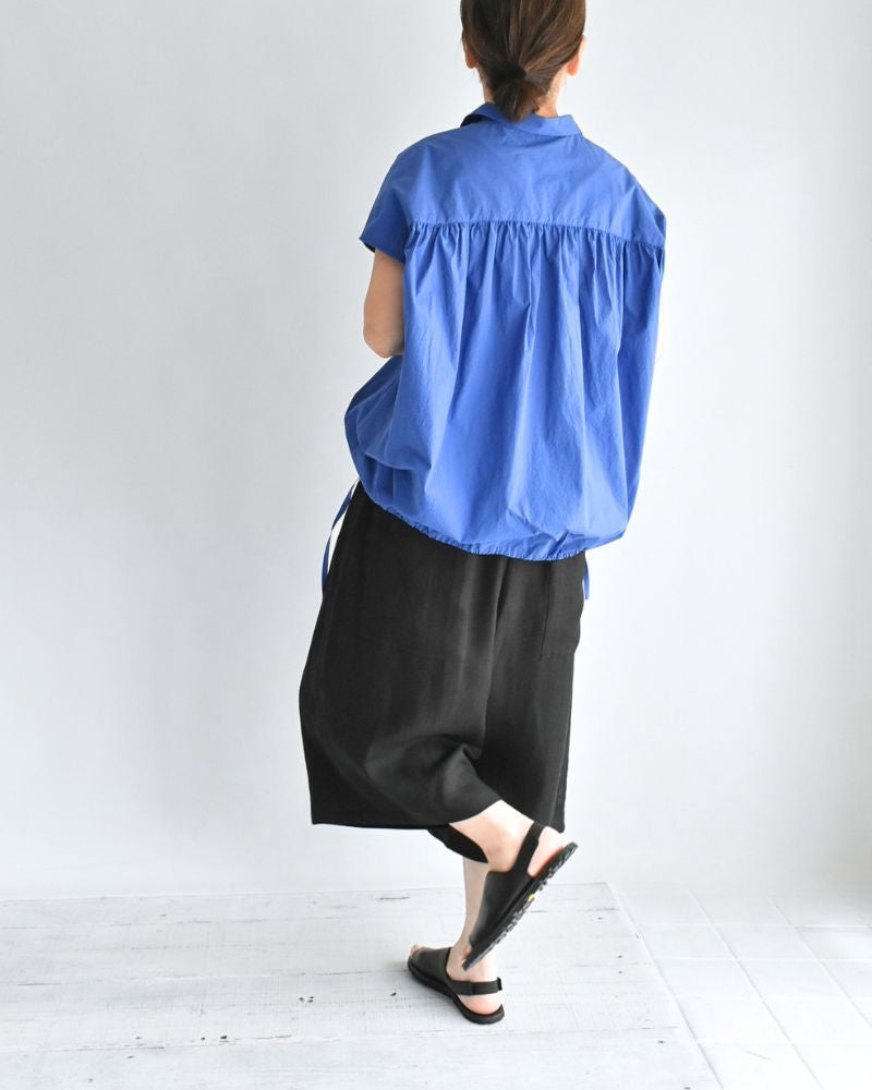サルエルワイド ショートレングスパンツ Black