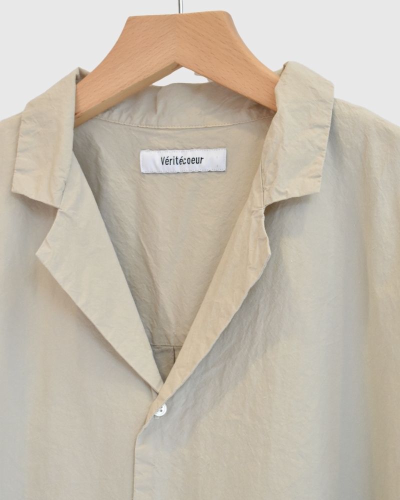 シュリンクオープンカラーシャツ Beige