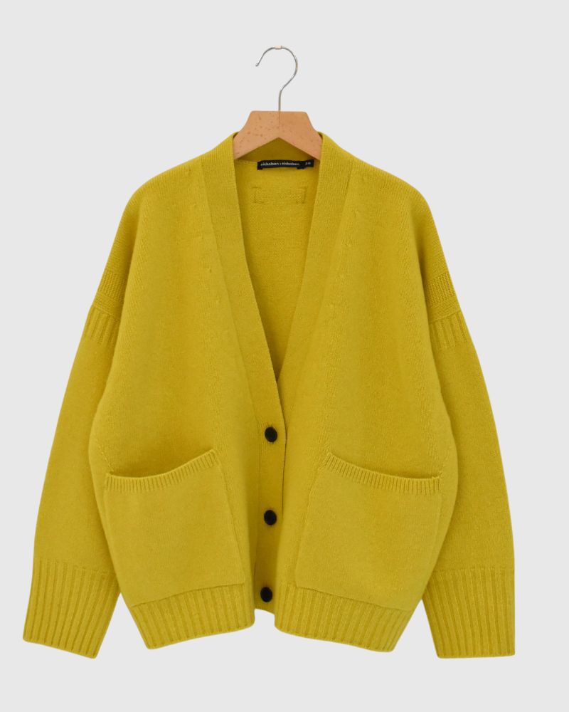 JANE Vネックカーディガン Yellow