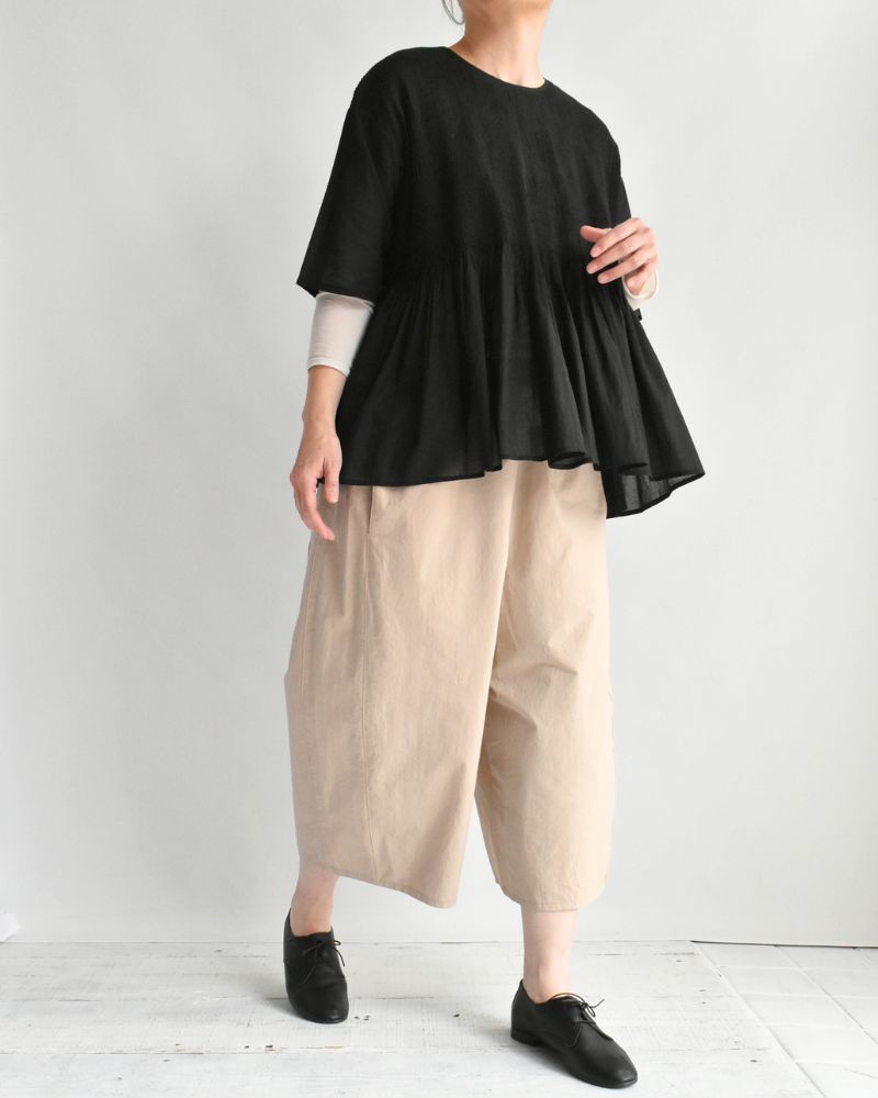 ヴィンテージコットン オーバルパンツ Beige