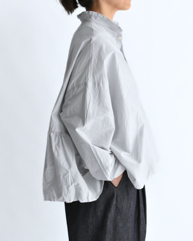 バックギャザーブラウス SilverGray