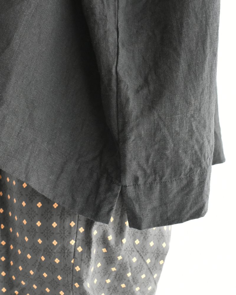 フレンチリネンプルオーバー Black