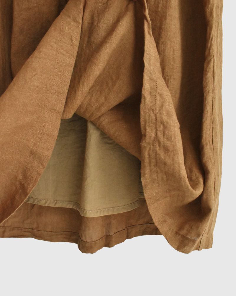 フレンチリネン スカート Camel