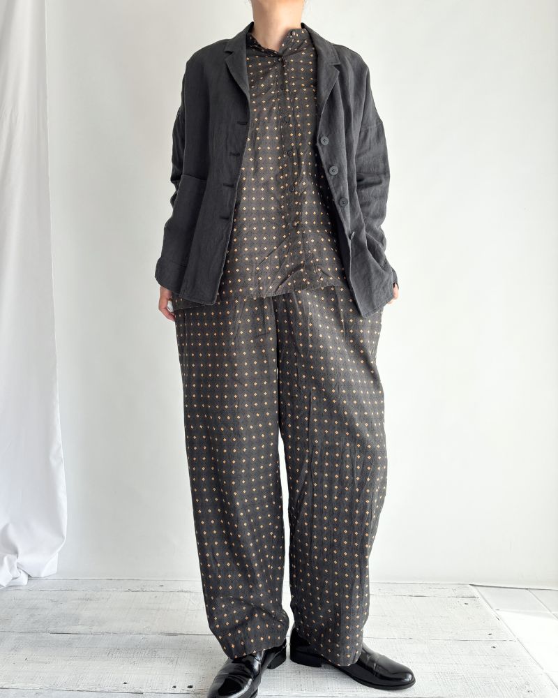 2TUCK TAPERED EASY PANTS Charcoal