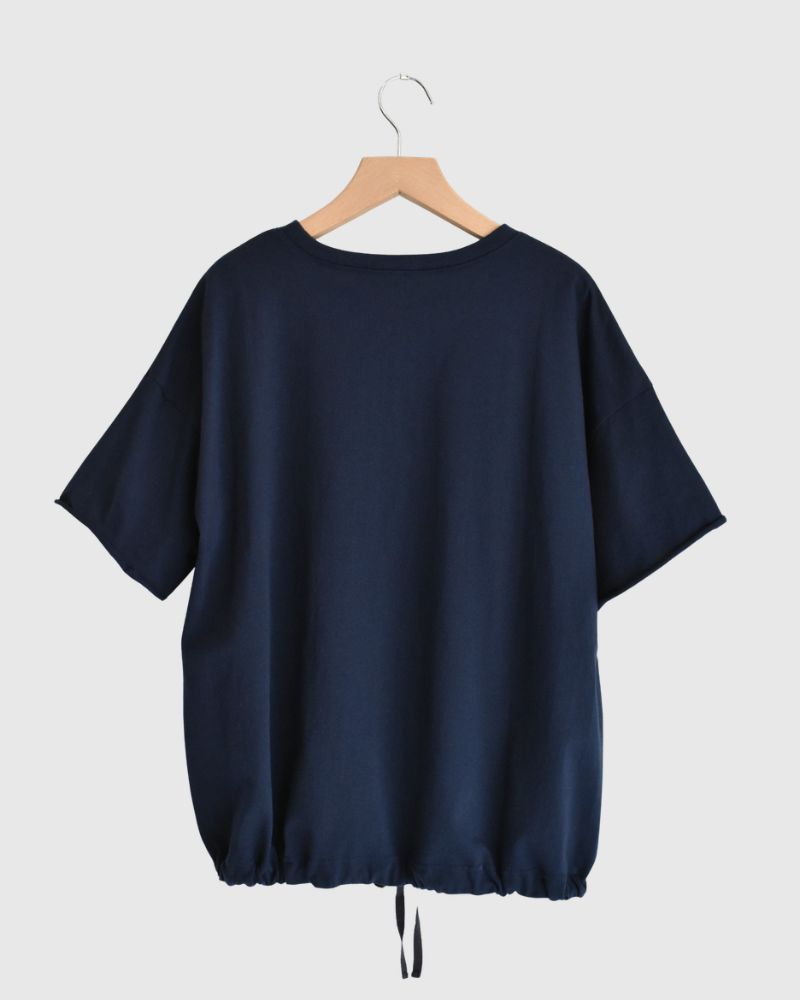 ハーフスリーブ ドロストTシャツ Navy