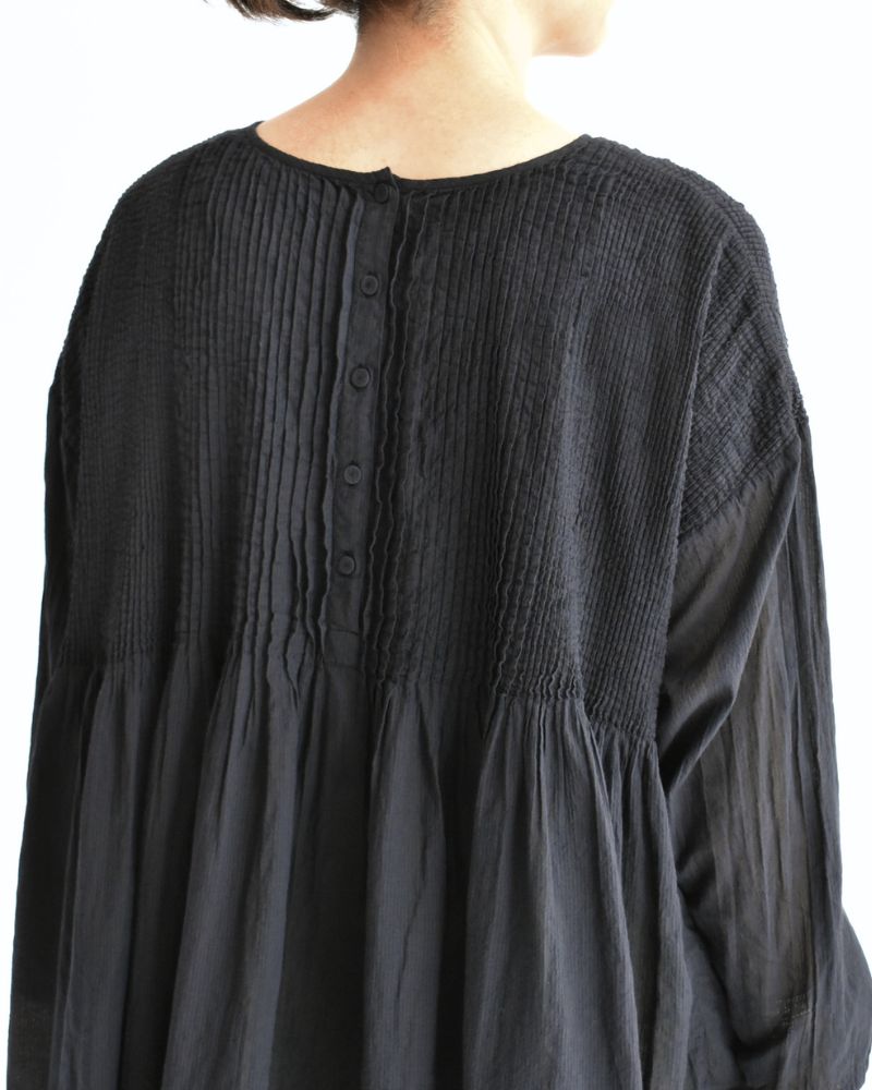 CREW-NECK 3/4 SL SHIRT WITH MINI PINTUCK Marine