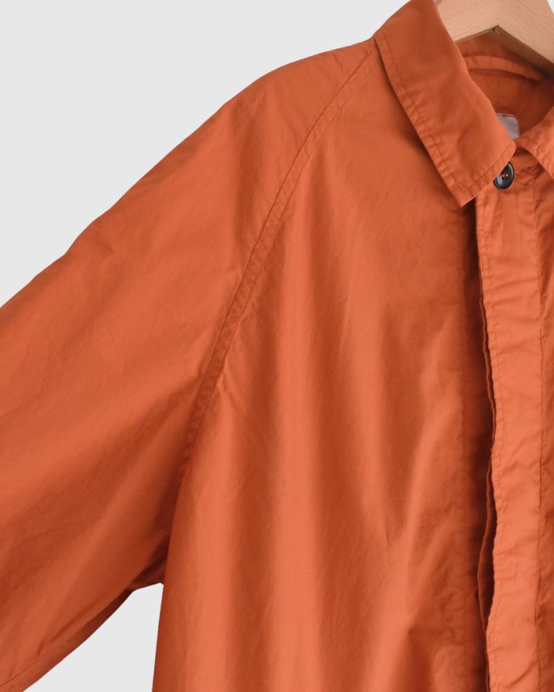 60s COTTON POPLIN OVERDYE BALMACAAN COAT Brick