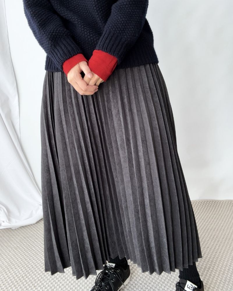 【sale】ACCORDION SKIRT "RITS" Black