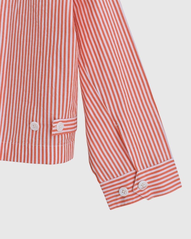 POPLIN STRIPE DRIZZLER JACKET OrangeStripe