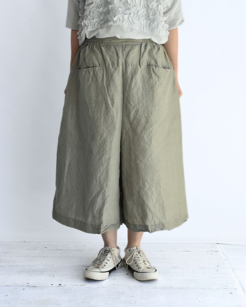 手織りセルビッチ コットンリネンパンツ LightKhaki