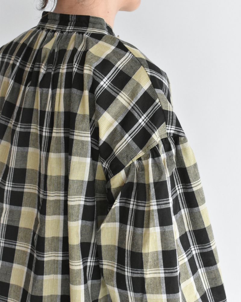 チェックヘンリーシャツ Black/YellowCheck