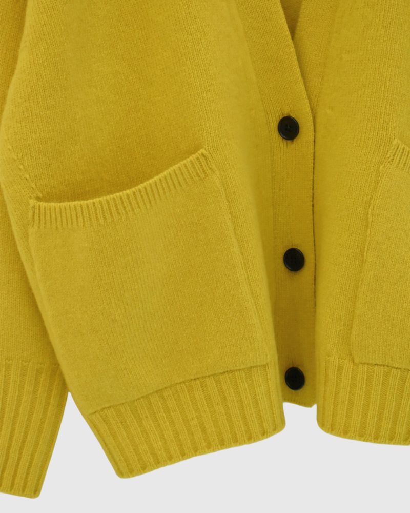 JANE Vネックカーディガン Yellow
