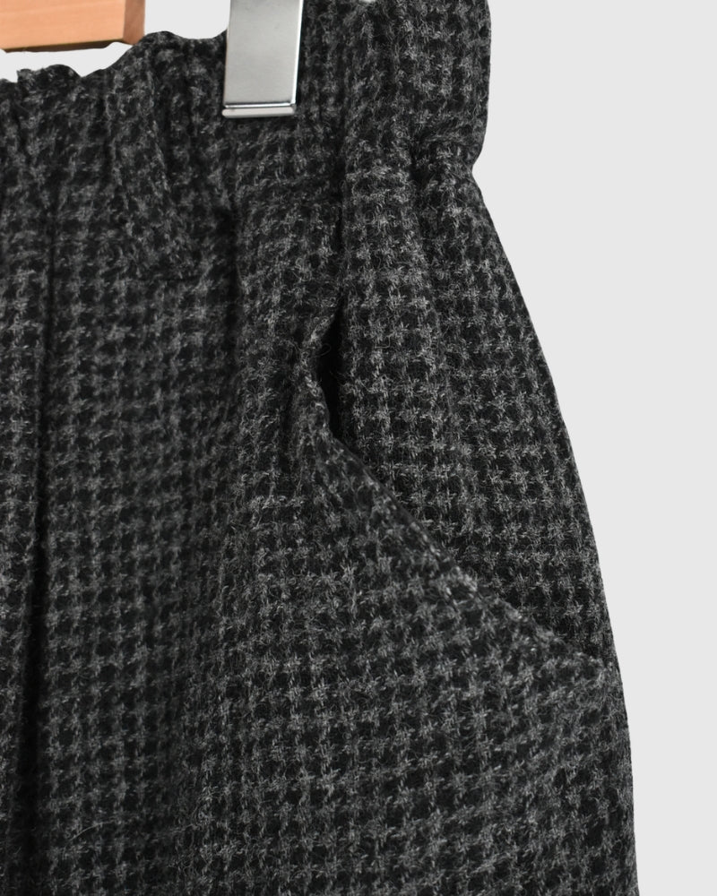 ウールガーゼ ハウンドトゥース パンツ Charcoal