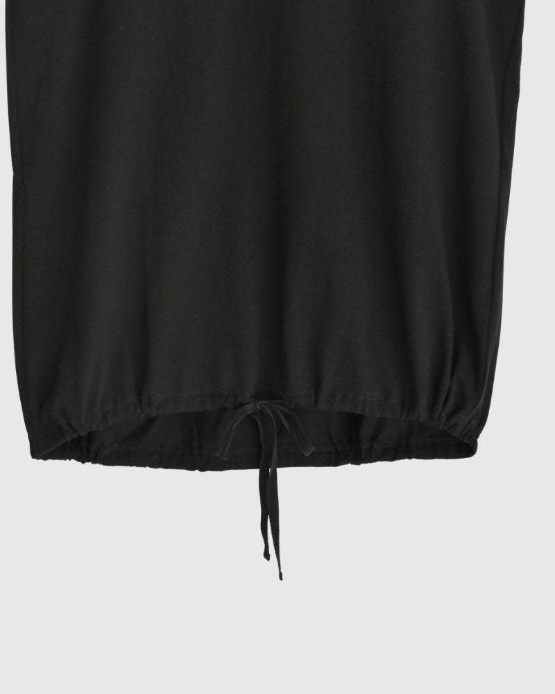 ノースリーブ ドロストTシャツ Black