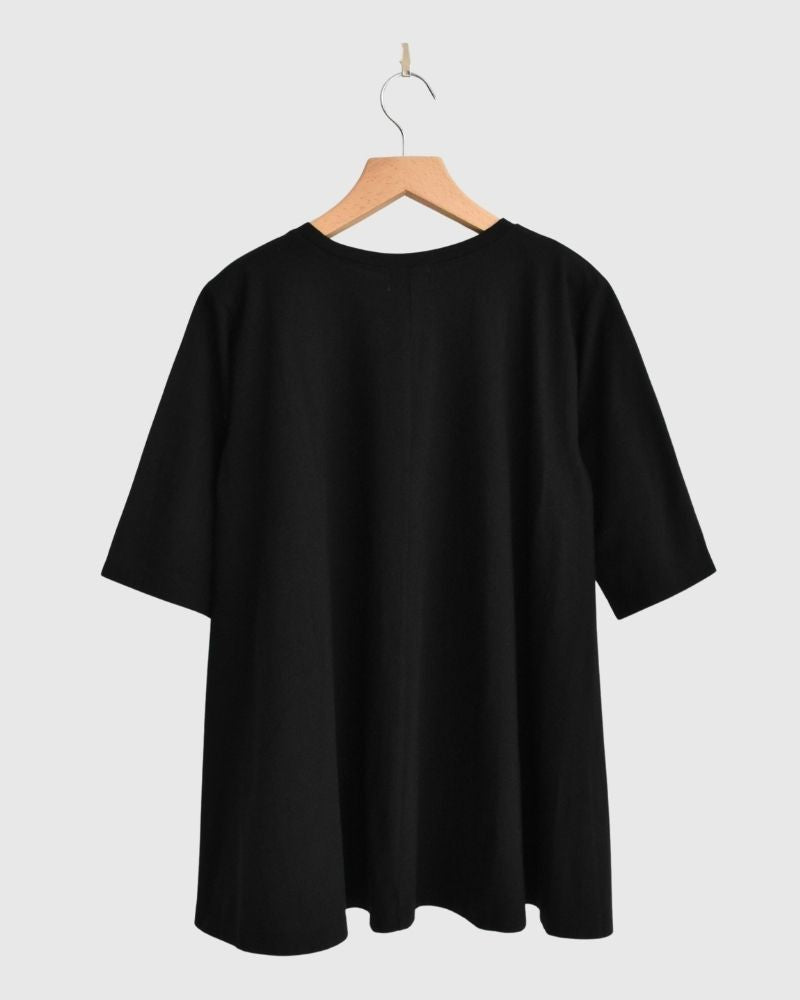 【sale】ナチュラルソフト天竺T Black