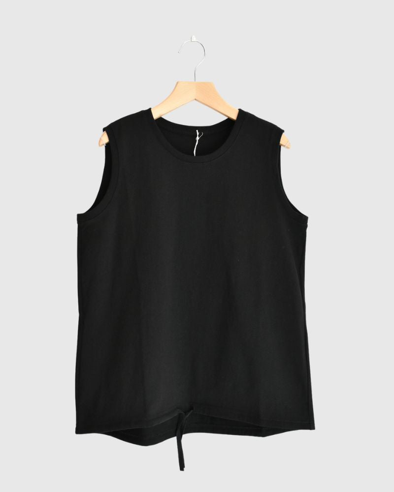 ノースリーブ ドロストTシャツ Black