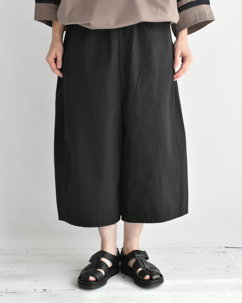 ヴィンテージコットン オーバルパンツ Black