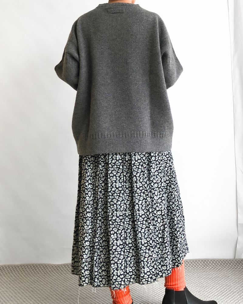 HERIOT ビックシルエットニット Gray