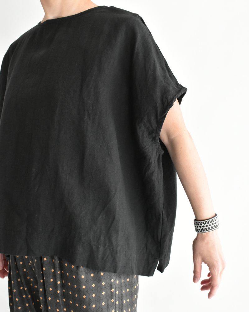 フレンチリネンプルオーバー Black