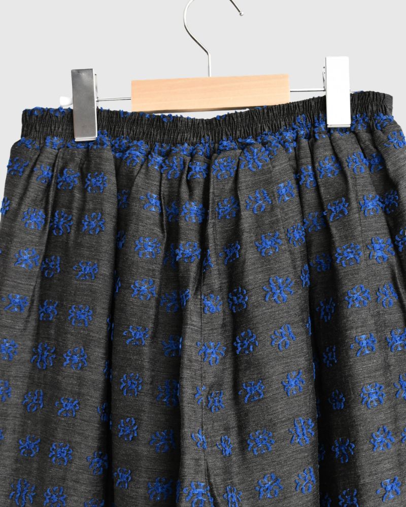 ジャガード ワイドパンツ Charcoal