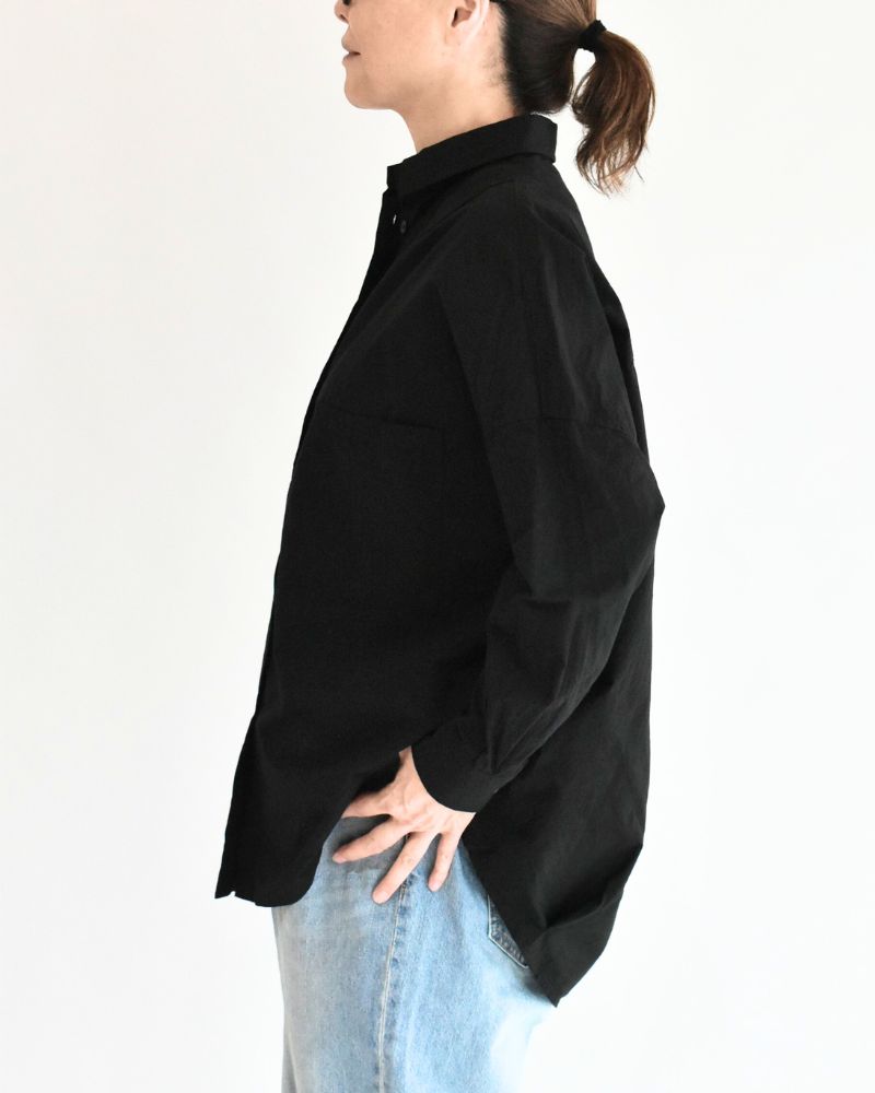 タックコクーンシャツ Black