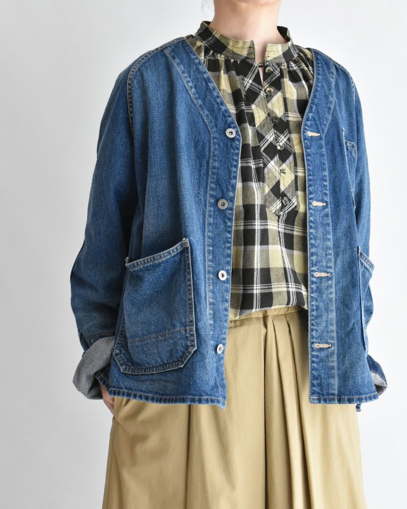 チェックヘンリーシャツ Black/YellowCheck