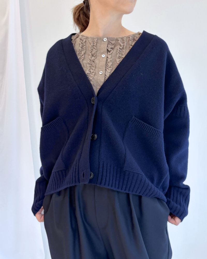 JANE Vネックカーディガン Navy