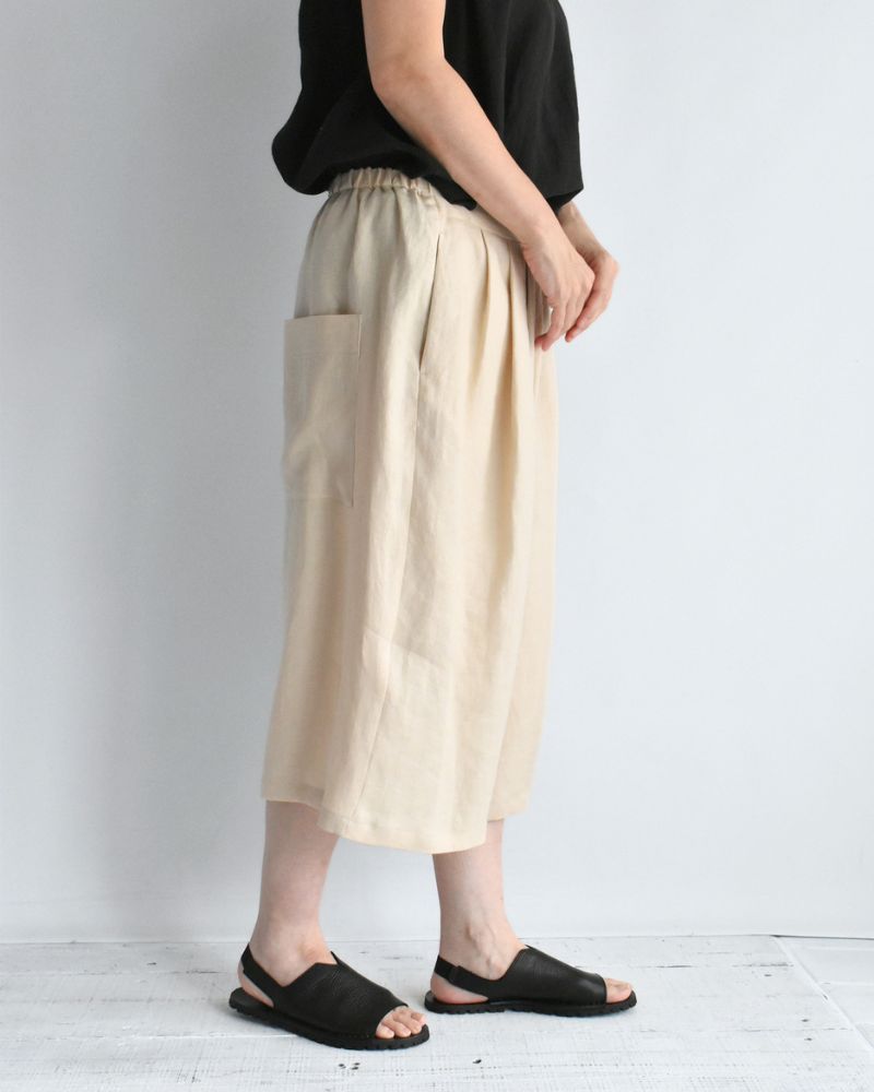 サルエルワイド ショートレングスパンツ Ivory
