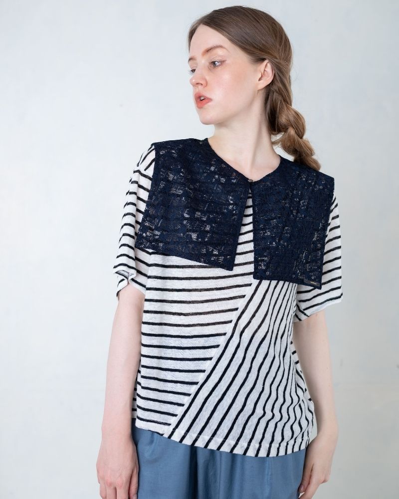 【予約】S/S TT185 リネンボーダー Tee（3月）