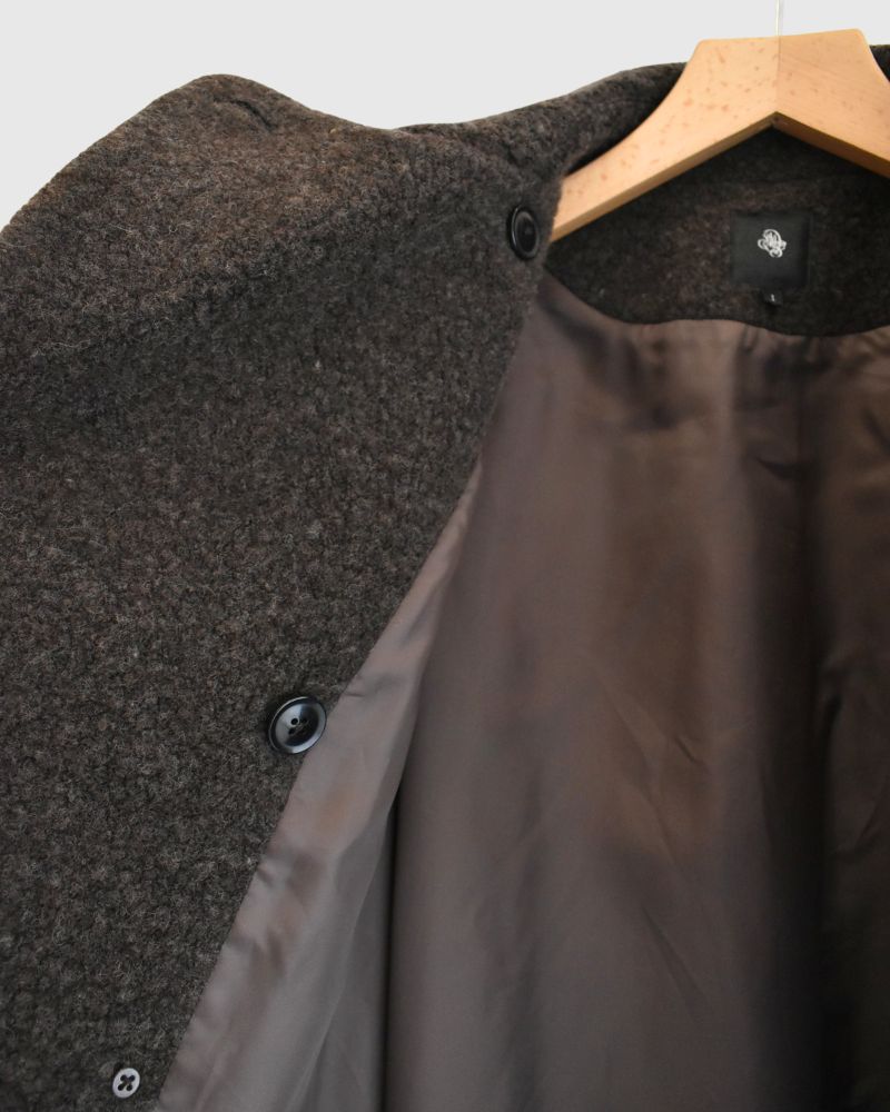 DOUBLE OVER COAT DarkBrown