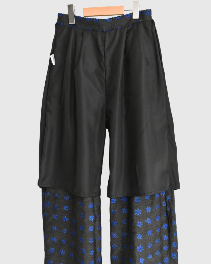 ジャガード ワイドパンツ Charcoal