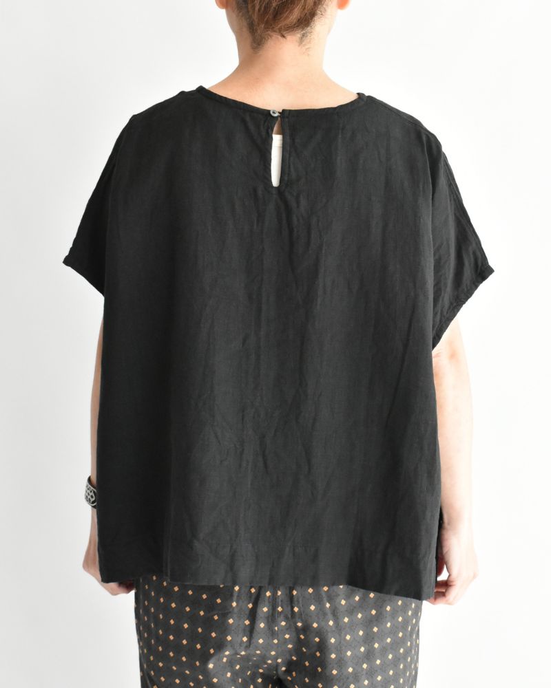 フレンチリネンプルオーバー Black