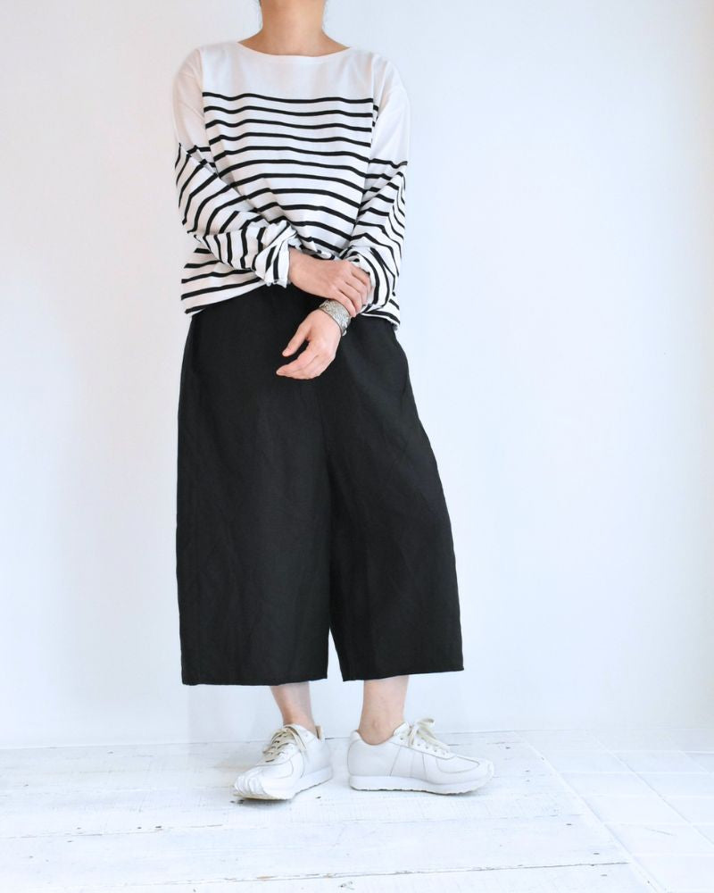 リネン オバールパンツ Black