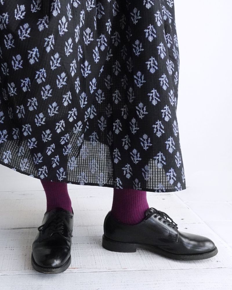 CREW-NECK P/O SHIRT DRESS WITH PINTUCK Black