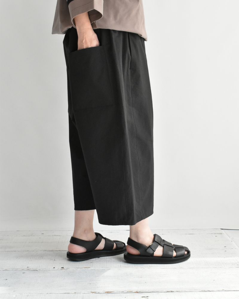 ヴィンテージコットン オーバルパンツ Black