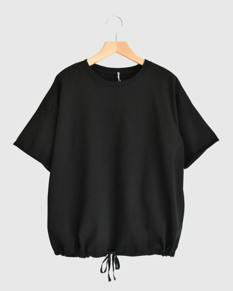 ハーフスリーブ ドロストTシャツ Black