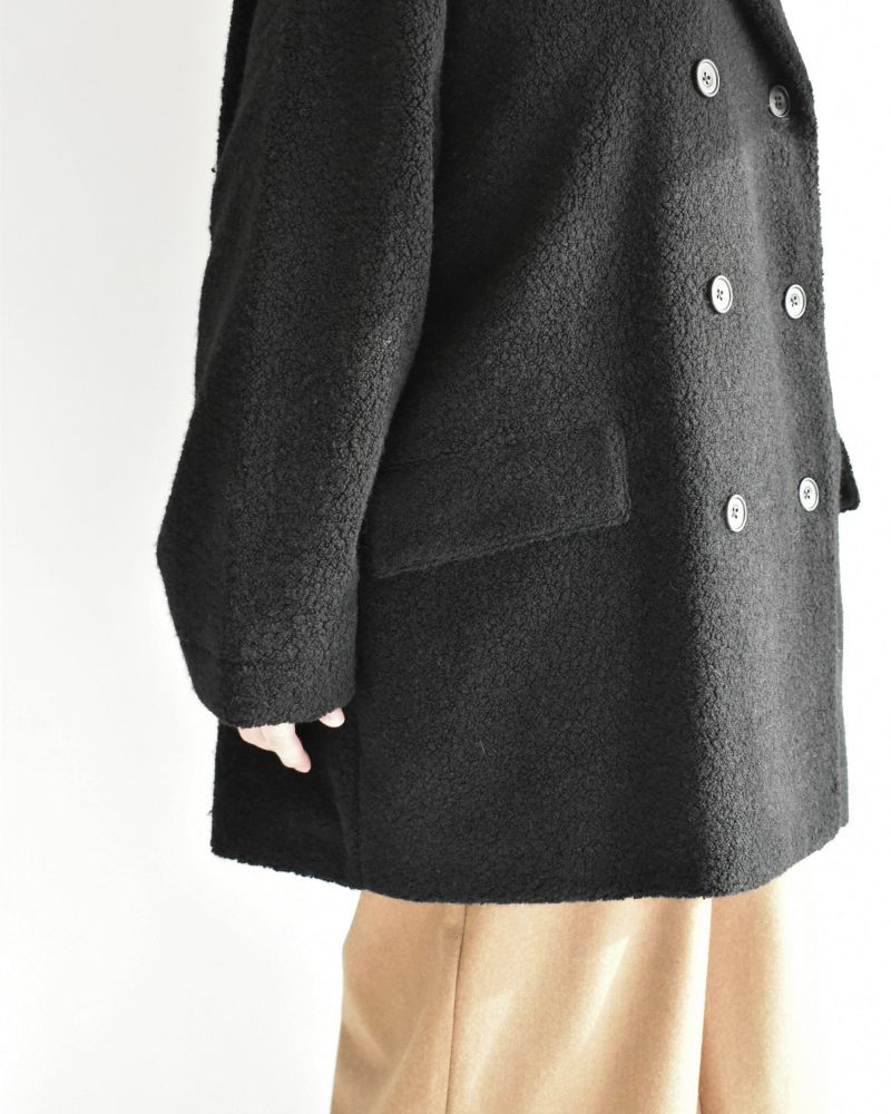 DOUBLE OVER COAT Black