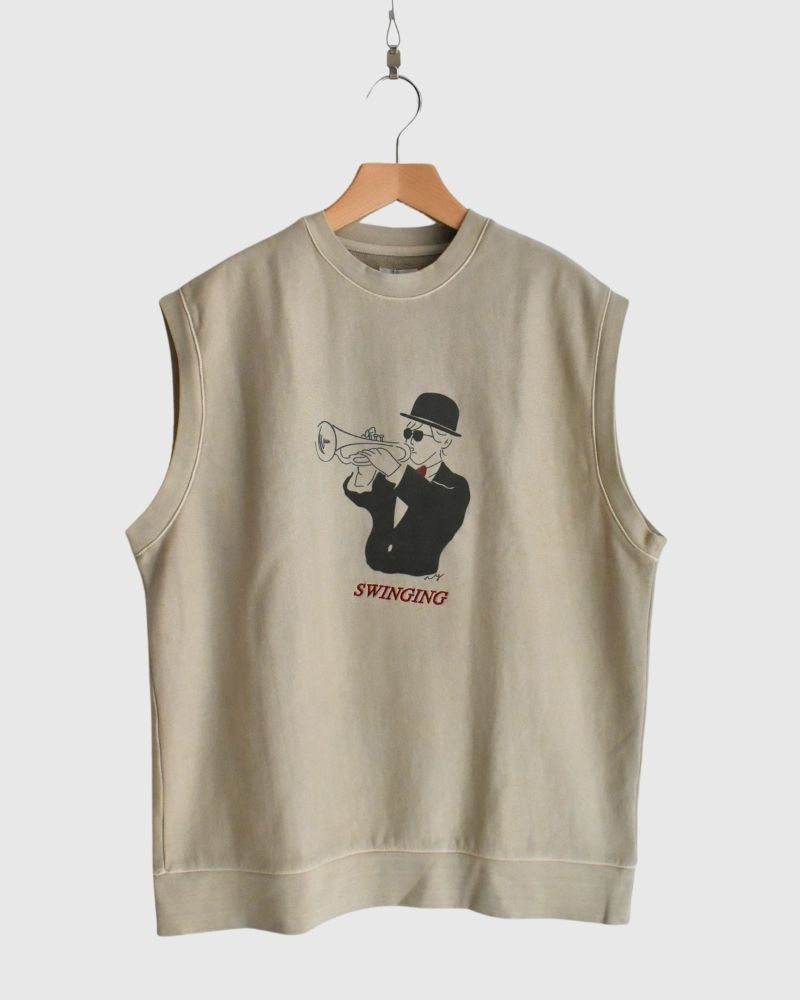 【sale】OG CANVAS TERRY LOOP VEST LightBeige　2