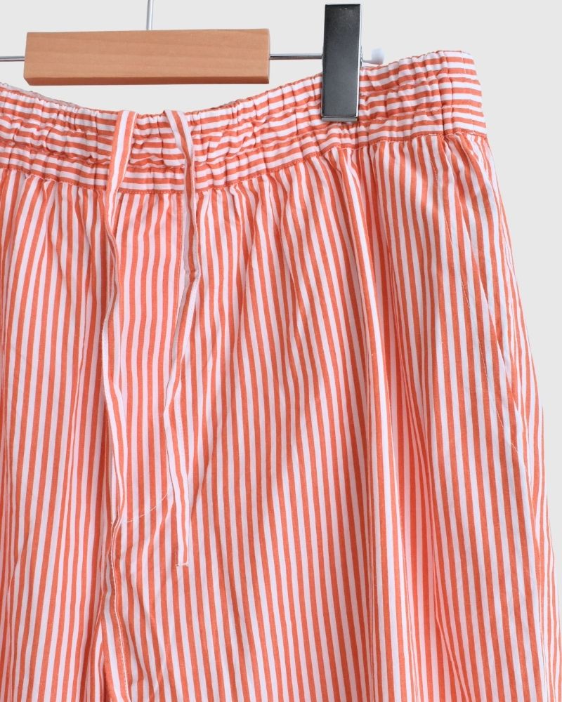 POPLIN STRIPE EASY PANTS OrangeStripe