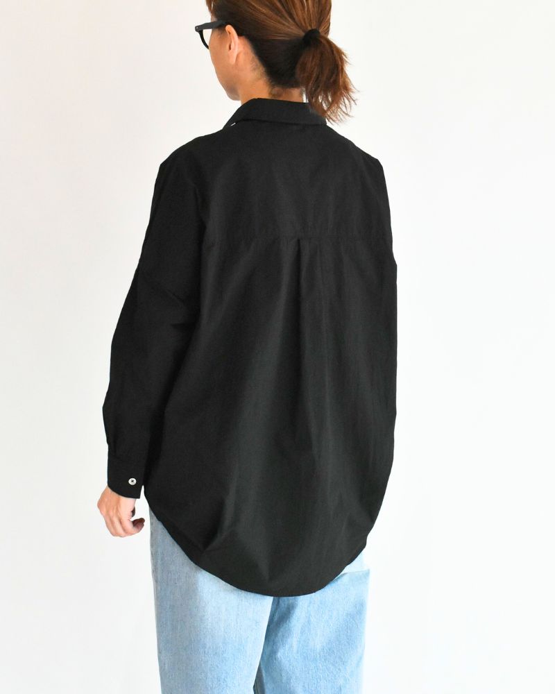 タックコクーンシャツ Black