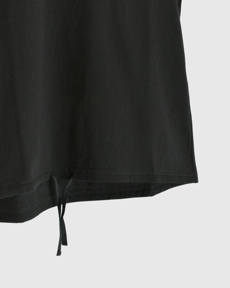 ノースリーブ ドロストTシャツ Black