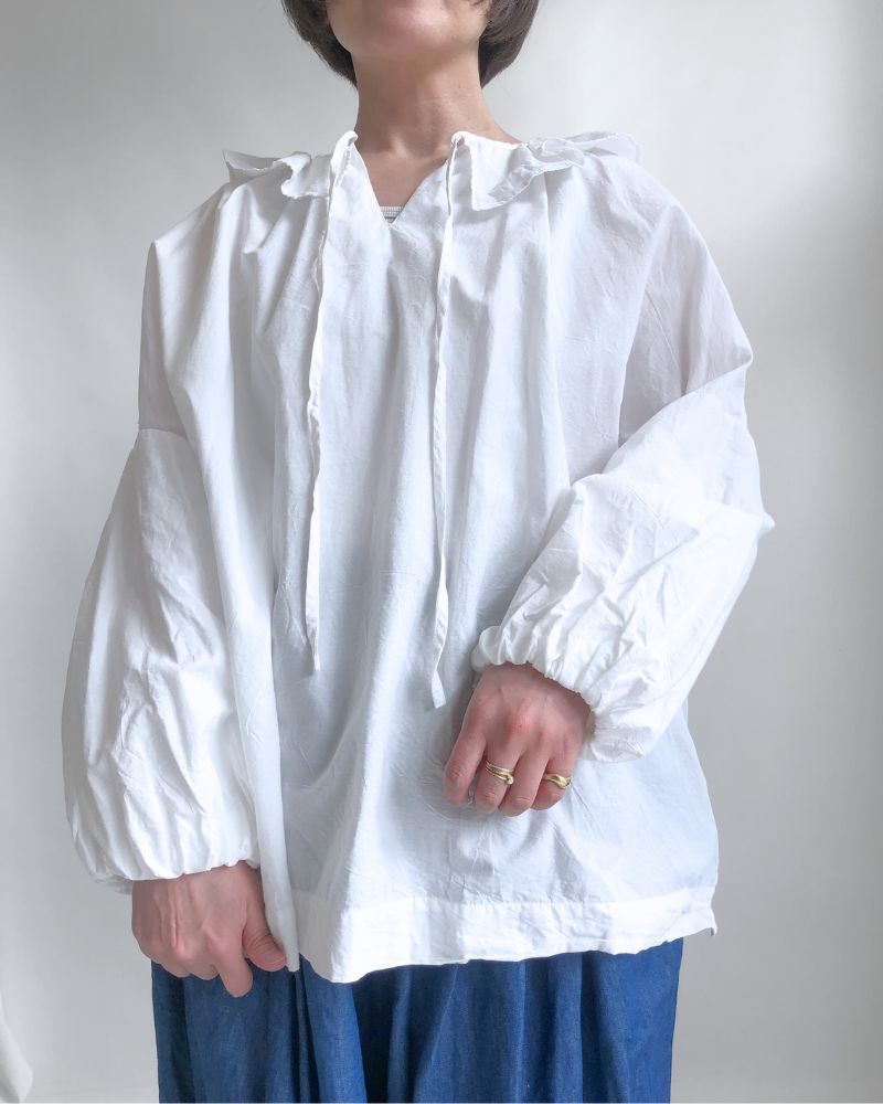 【予約】MS/F G1191 カディコットン アンティークピエロカラーブラウス（6月中旬 - 6月末）